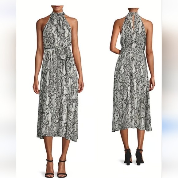 Worthington Halter Snake Print Dress Sz6 #New - Picture 1 of 9